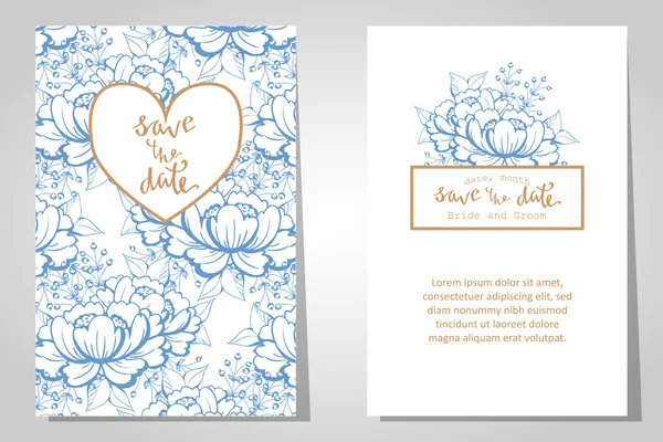 Cartes d'invitation de mariage — Image vectorielle