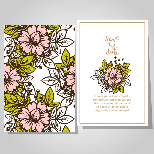 Cartes d'invitation de mariage — Image vectorielle