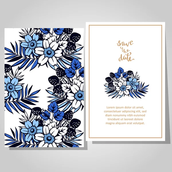 Cartes d'invitation de mariage — Image vectorielle