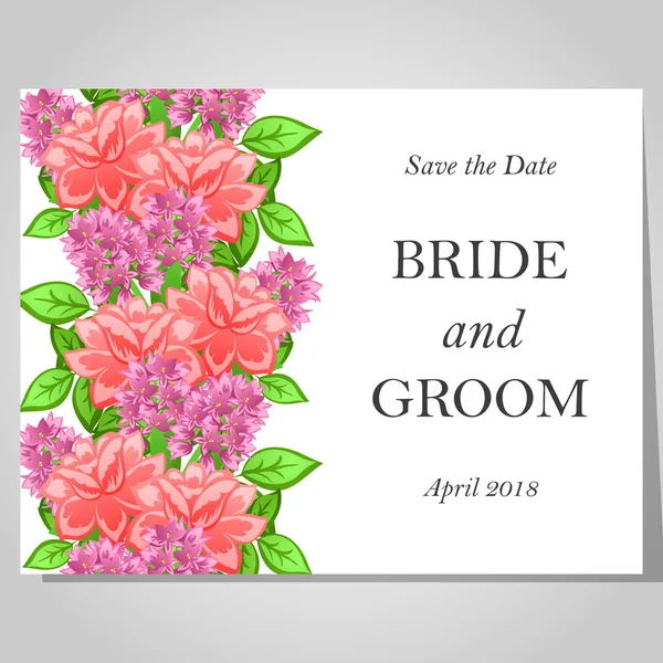 Cartes d'invitation de mariage — Image vectorielle