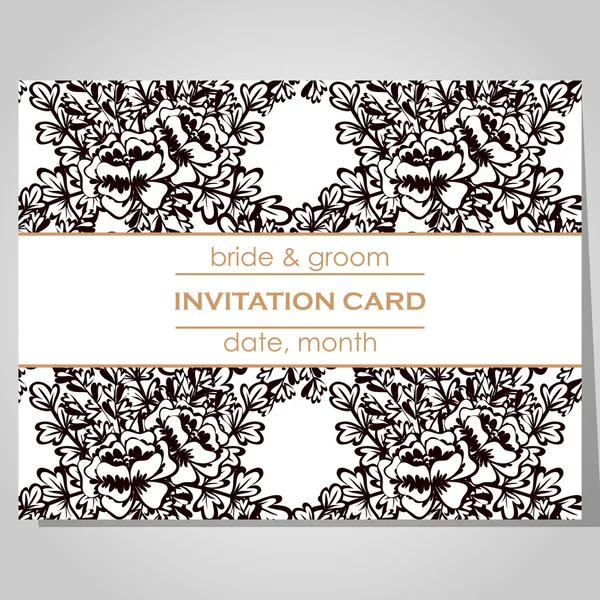 Cartes d'invitation de mariage — Image vectorielle