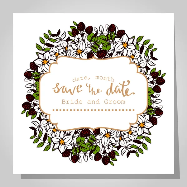 Tarjetas de invitación de boda — Vector de stock