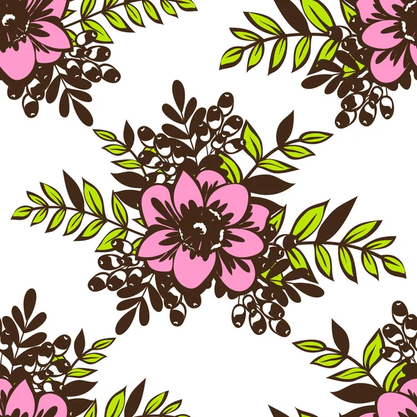 Motif floral sans couture — Image vectorielle