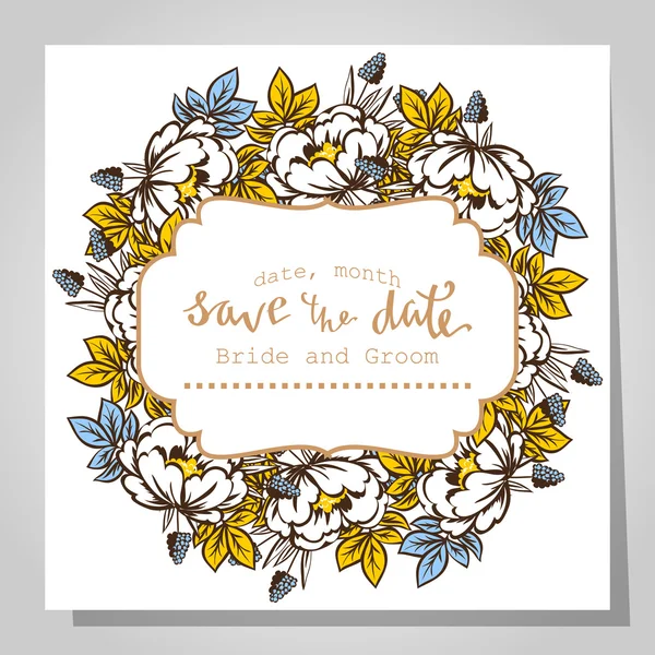 Tarjetas de invitación de boda — Vector de stock