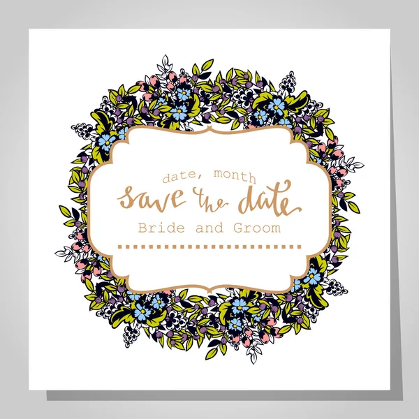 Tarjetas de invitación de boda — Vector de stock