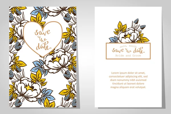 Cartes d'invitation de mariage — Image vectorielle