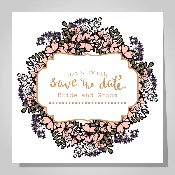 Cartes d'invitation de mariage — Image vectorielle