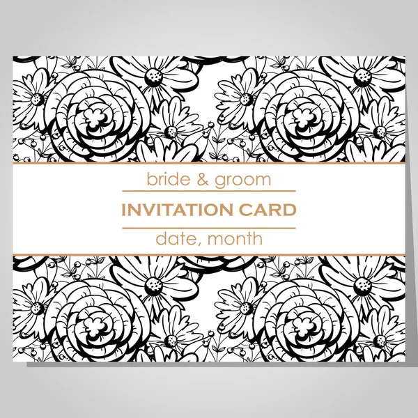 Tarjetas de invitación de boda — Vector de stock