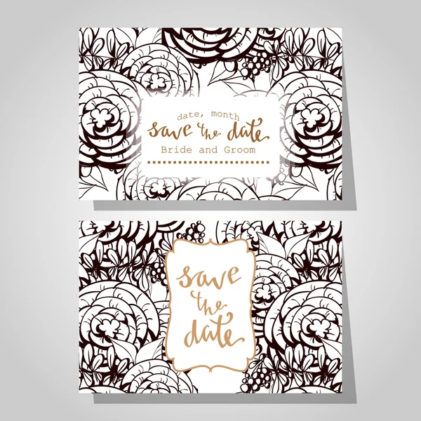 Cartes d'invitation de mariage — Image vectorielle