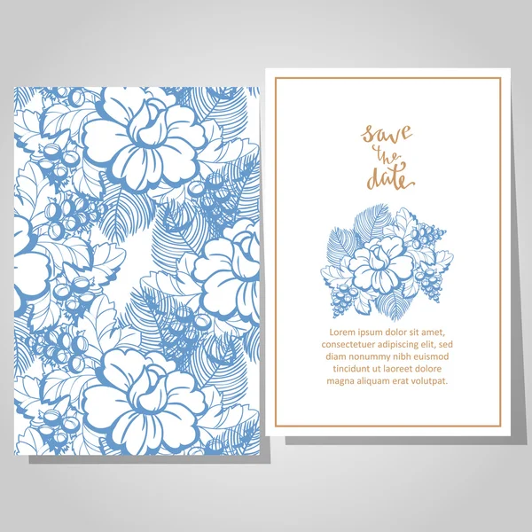 Cartes d'invitation de mariage — Image vectorielle