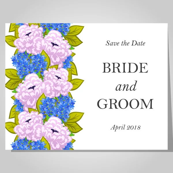 Cartes d'invitation de mariage — Image vectorielle