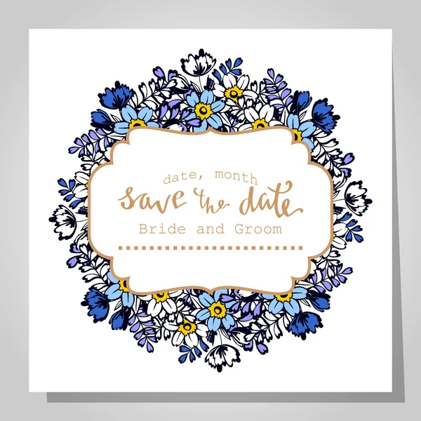 Tarjetas de invitación de boda — Vector de stock