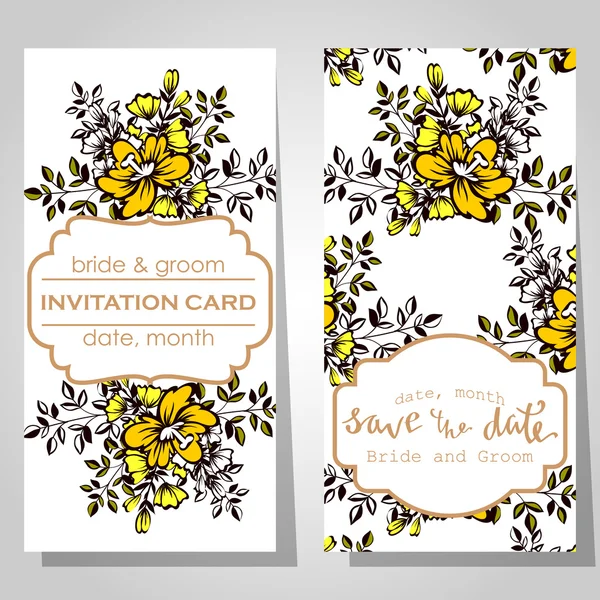 Hochzeitseinladungskarten — Stockvektor