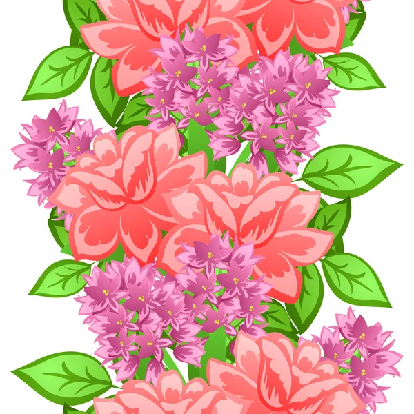 花の要素を持つ抽象的なパターン — ストックベクタ