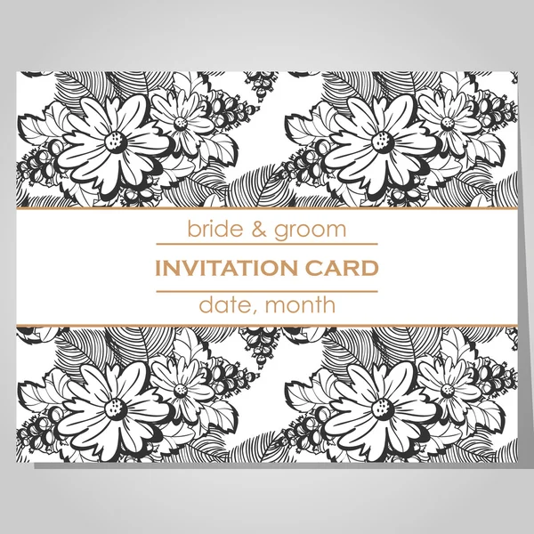 Cartes d'invitation de mariage — Image vectorielle