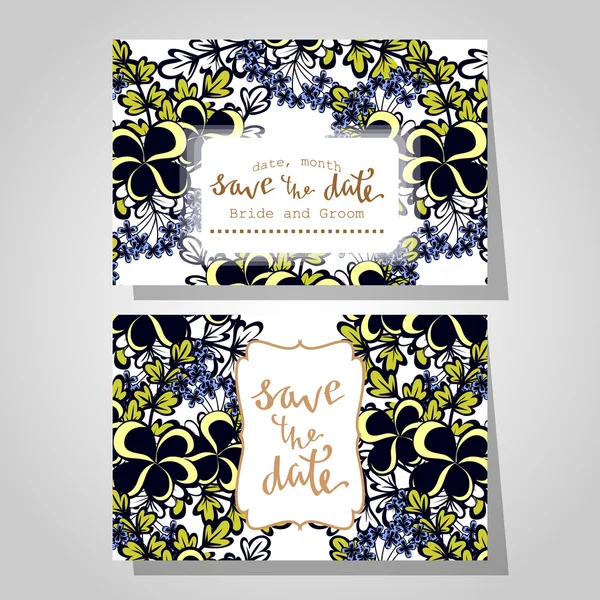 Cartes d'invitation de mariage — Image vectorielle