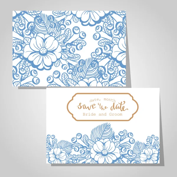 Cartes d'invitation de mariage — Image vectorielle