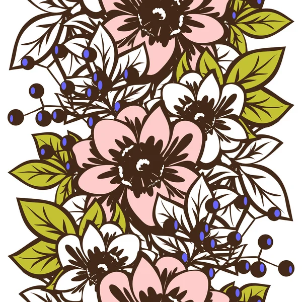 Motif floral sans couture — Image vectorielle