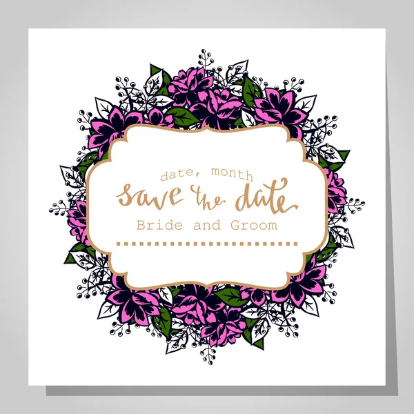 Tarjetas de invitación de boda — Vector de stock