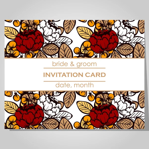 Cartes d'invitation de mariage — Image vectorielle