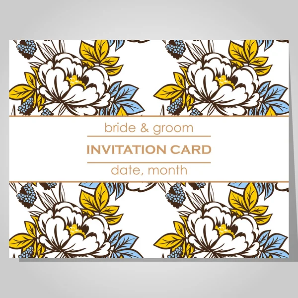 Cartes d'invitation de mariage — Image vectorielle