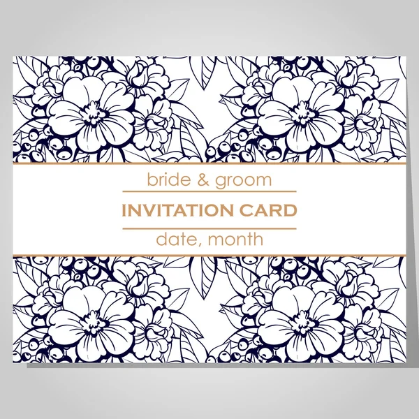 Cartes d'invitation de mariage — Image vectorielle