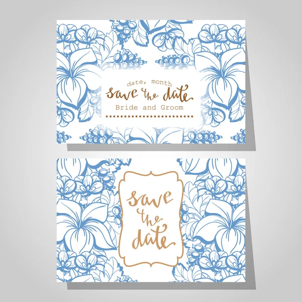 Cartes d'invitation de mariage — Image vectorielle