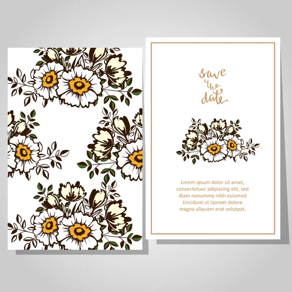 Cartes d'invitation de mariage — Image vectorielle