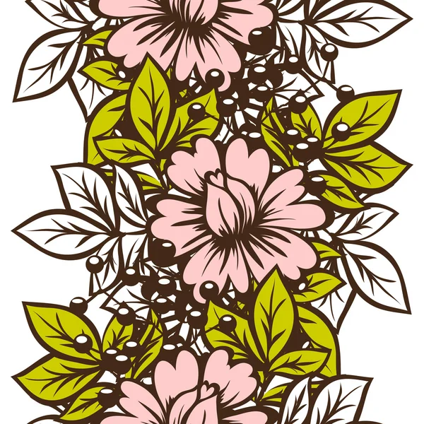 Motif floral sans couture — Image vectorielle