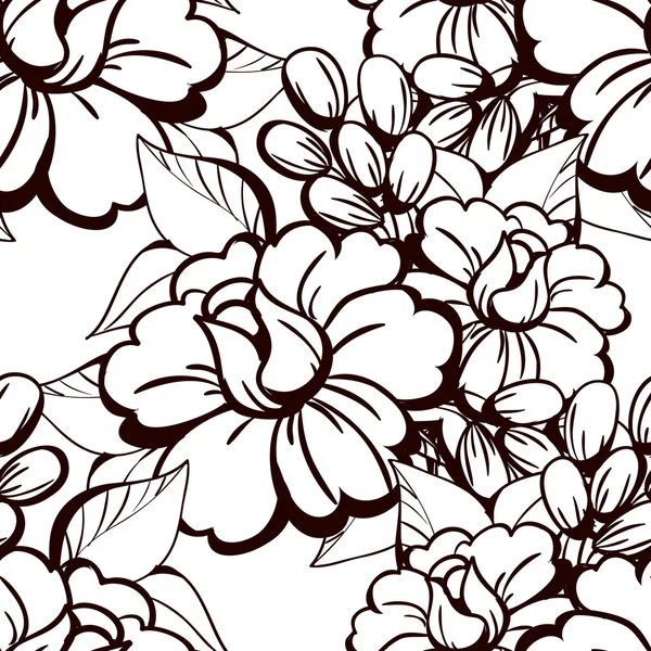 Motif floral sans couture — Image vectorielle