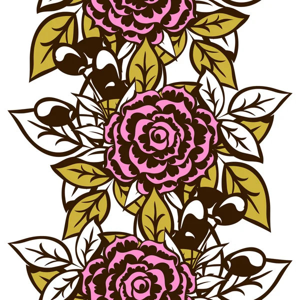 Motif floral sans couture — Image vectorielle