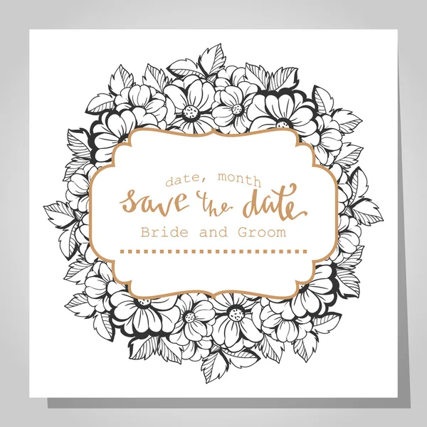 Tarjetas de invitación de boda — Vector de stock