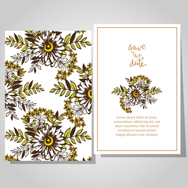 Cartes d'invitation de mariage — Image vectorielle