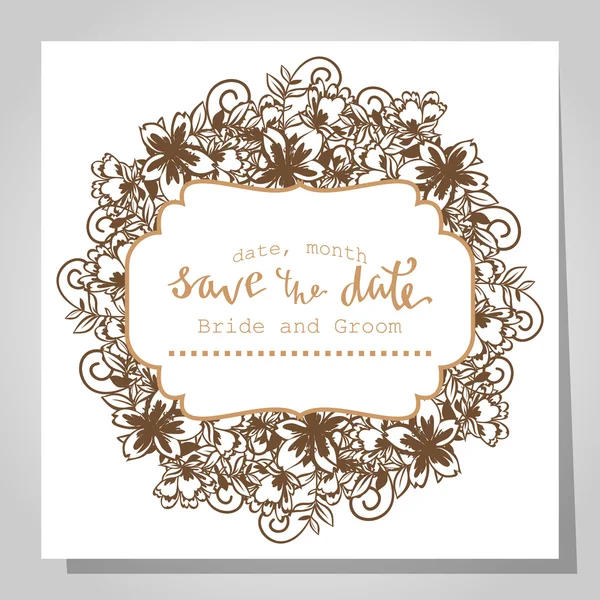 Cartes d'invitation de mariage — Image vectorielle