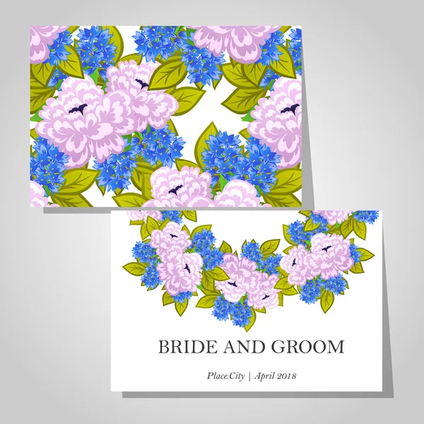 Tarjetas de invitación de boda — Vector de stock