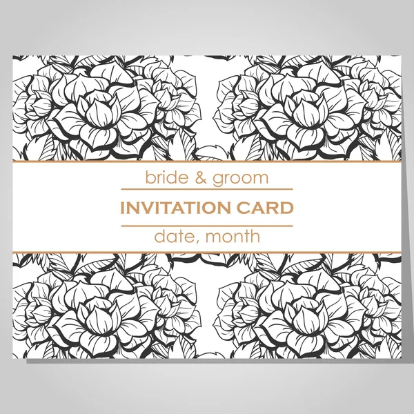 Cartes d'invitation de mariage — Image vectorielle