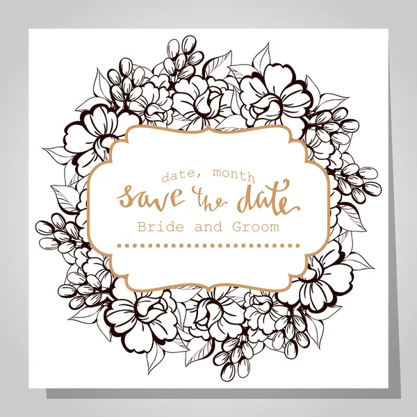 Tarjetas de invitación de boda — Vector de stock