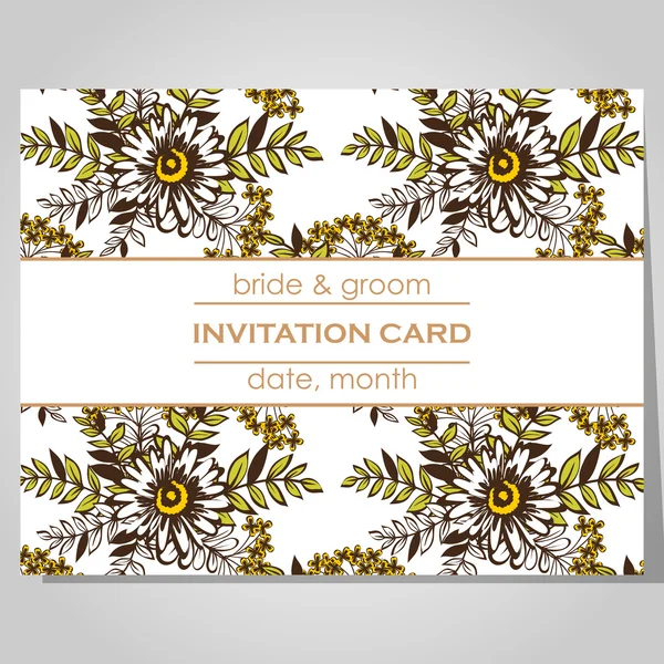 Cartes d'invitation de mariage — Image vectorielle