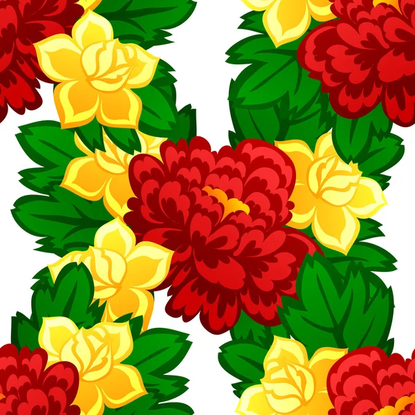 Çiçek elemanları ile soyut desen