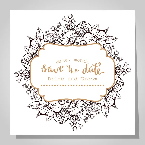 Cartes d'invitation de mariage — Image vectorielle