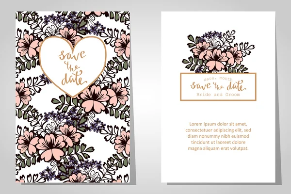 Cartes d'invitation de mariage — Image vectorielle