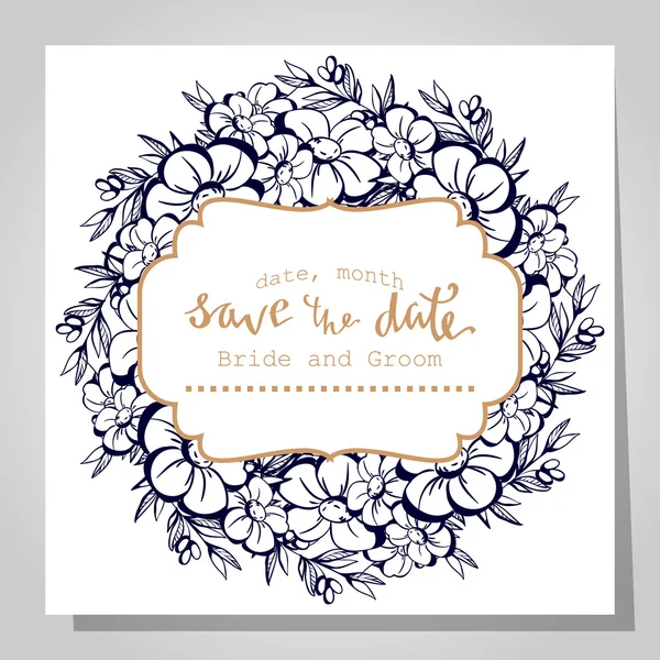 Tarjetas de invitación de boda — Vector de stock