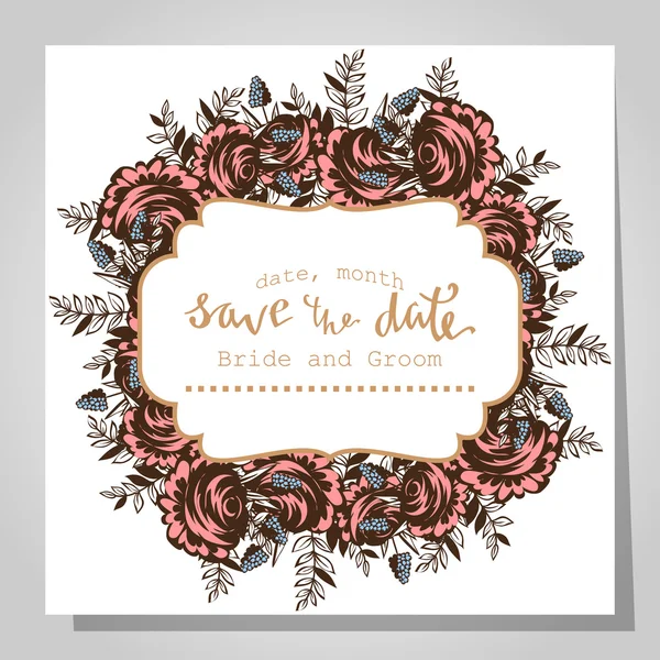 Tarjetas de invitación de boda — Vector de stock