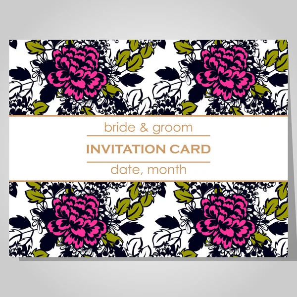 Cartes d'invitation de mariage — Image vectorielle