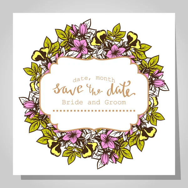 Cartes d'invitation de mariage — Image vectorielle