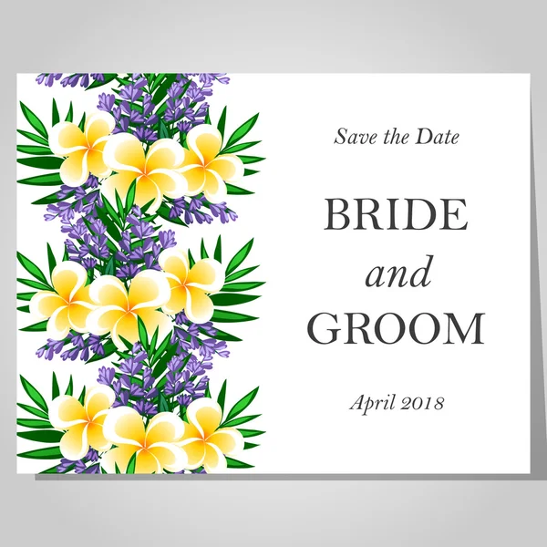 Cartes d'invitation de mariage — Image vectorielle