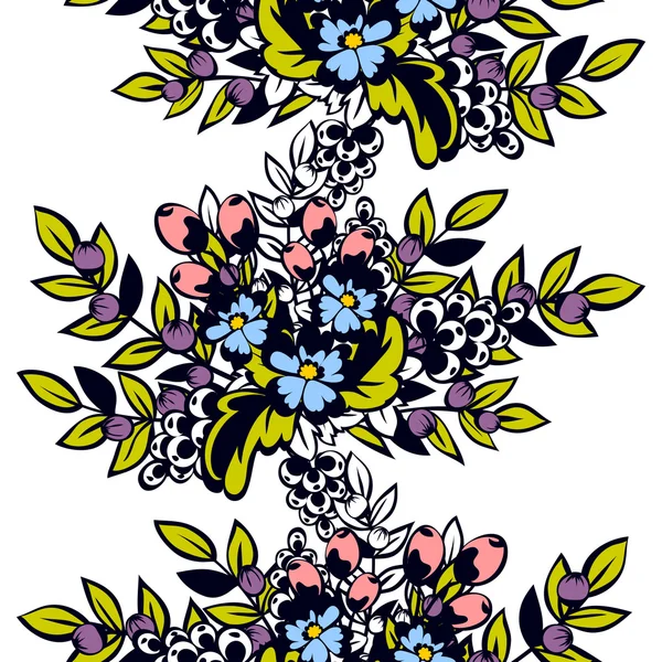 Абстрактный рисунок с цветочными элементами — стоковый вектор