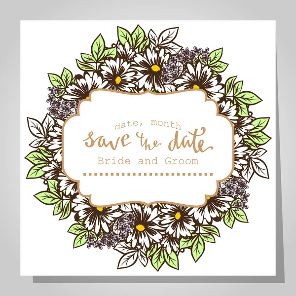 Tarjetas de invitación de boda — Vector de stock