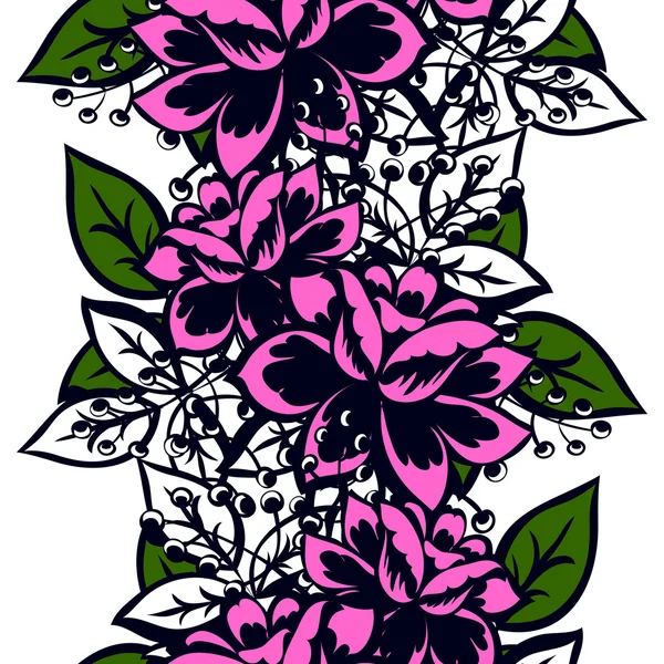 Motif abstrait avec des éléments floraux — Image vectorielle