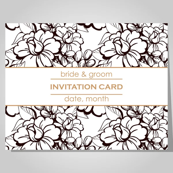 Tarjetas de invitación de boda — Vector de stock